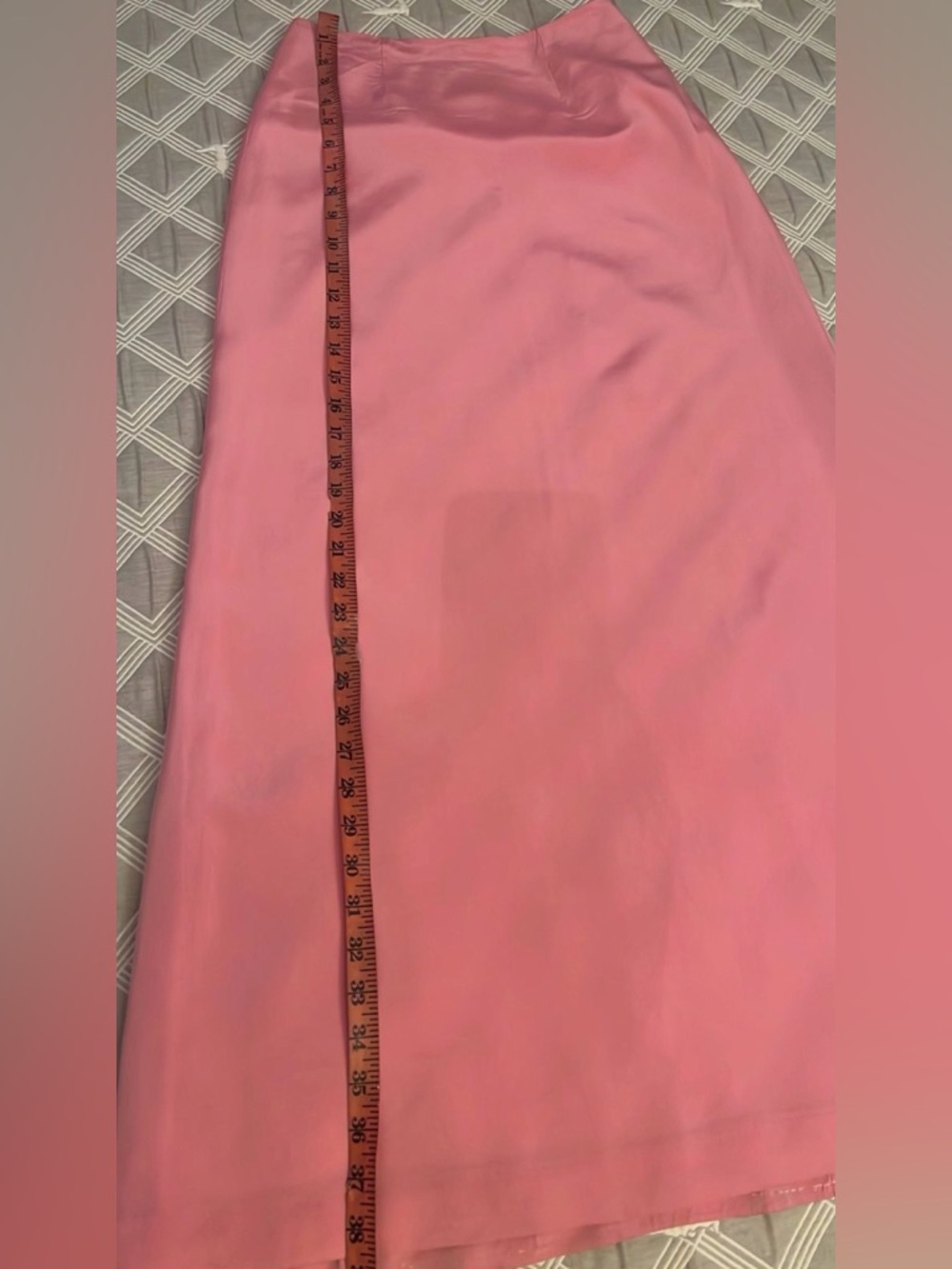 Vintage satin finish bubblegum Pink A-Line Maxi high rise Skirt size XS - Picture 2 of 7